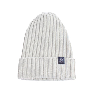 Grey Women's Ribbed Wool Beanie