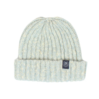 sky cashmere blend beanie on a white background