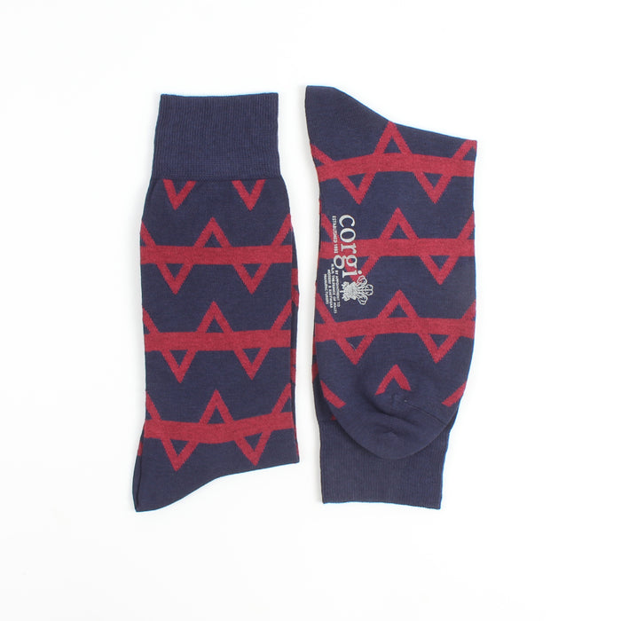 patterned socks side by side