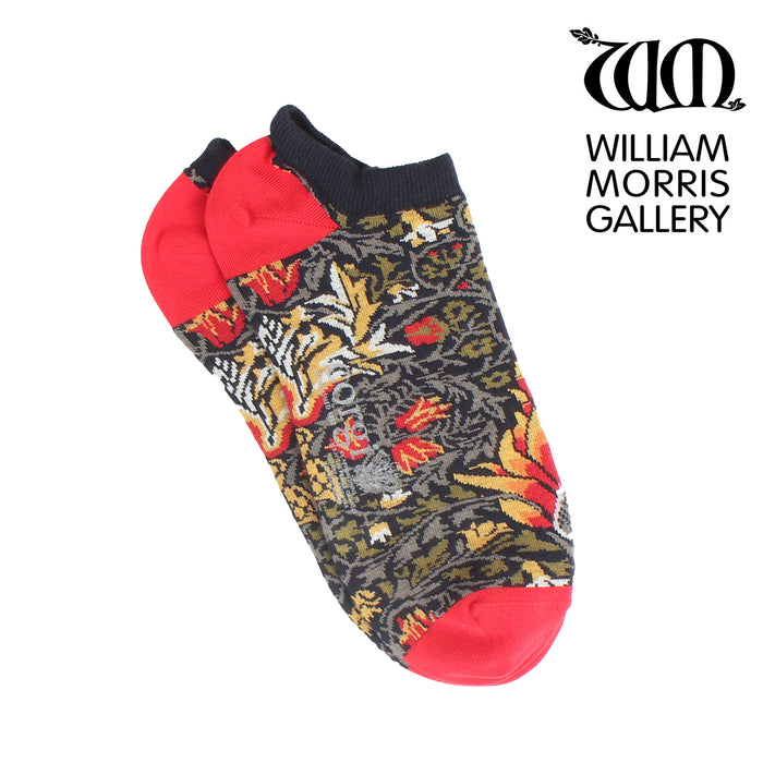 william morris trainer socks on a white background