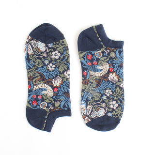 navy patterned trainer socks side by side