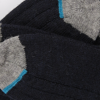 Close-up of navy socks