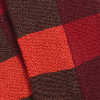 Close-up of red and brown checkered fabric