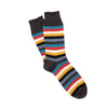 Colorful striped socks on a white background