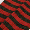 Close-up of loden and rust striped fabric pattern