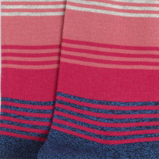 Close-up of red tonal stripes with a hint of blue and grey