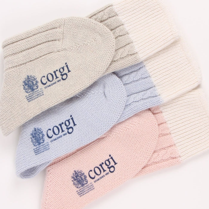 Women's Handmade Mini Cable Cashmere & Cotton Socks