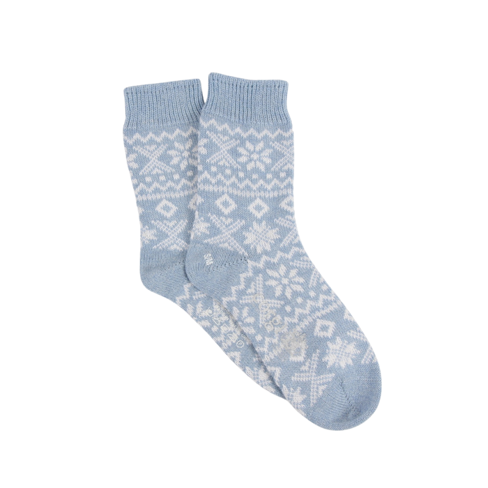 Women's Cashmere & Cotton Fair Isle Socks
