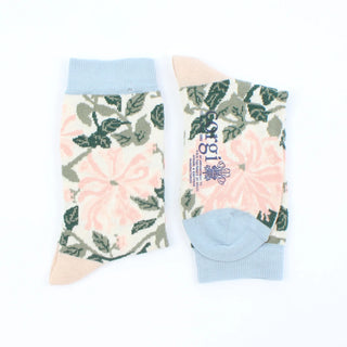 floral socks side by side