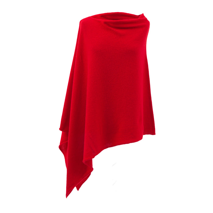 Red poncho on a white background