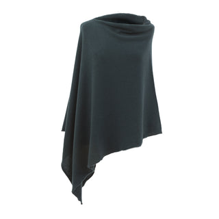 Dark green poncho on a white background