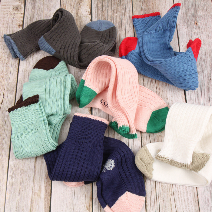 Men's Pure Cotton Contrast Trim Boot Socks