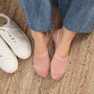 Women's Cable Mercerised Cotton Invisible Socks - Corgi Socks