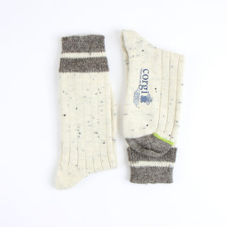 British wool socks side by side on a white background