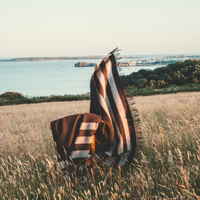 Monkstone Striped Blanket
