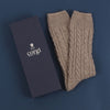 Women's Handmade Cable Pure Cashmere Socks