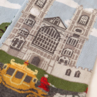 Men's Coronation Westminster Abbey Scene Cotton Socks - Corgi Socks