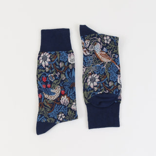Men's William Morris Strawberry Thief 1883 Cotton Socks - Corgi Socks
