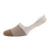 Brown Mini Chevron Mercerised Cotton Invisible Socks - Corgi Socks