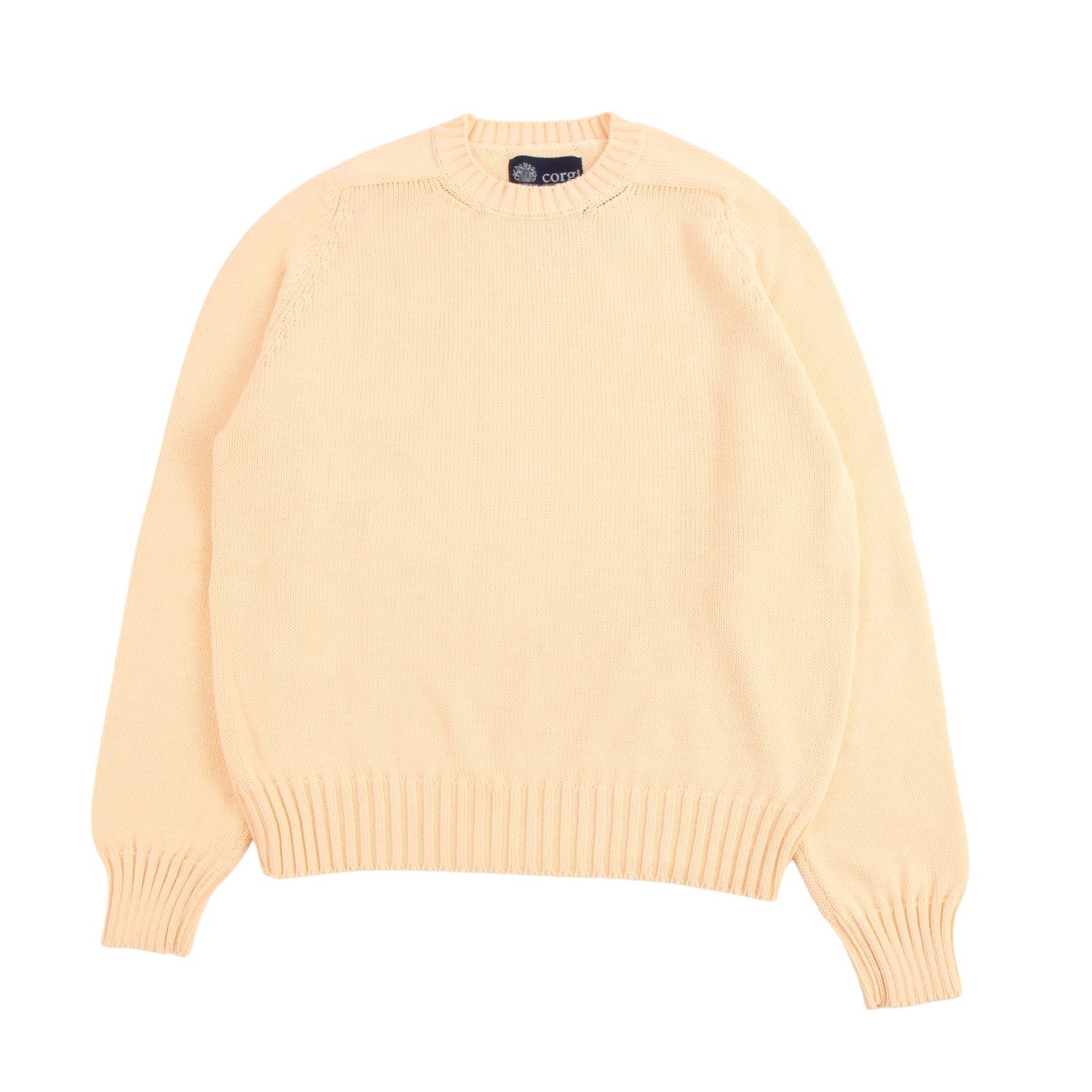 Pale yellow sweater on a white background