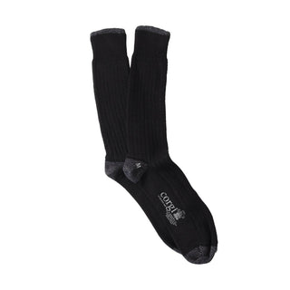 Rib Contrast Tip, Heel & Toe Pure Cotton Socks - Corgi Socks