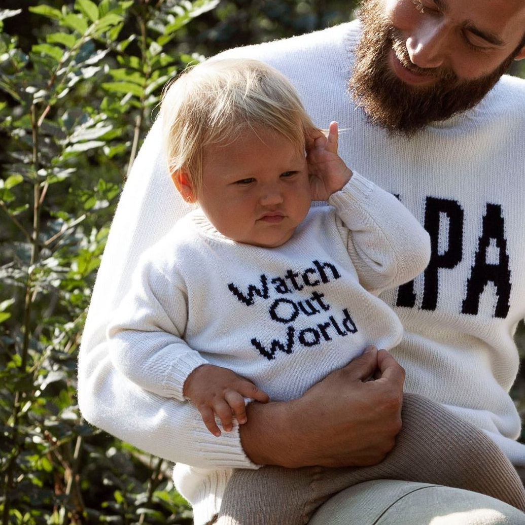 Watch Out World Baby Cashmere Sweater - Corgi Socks