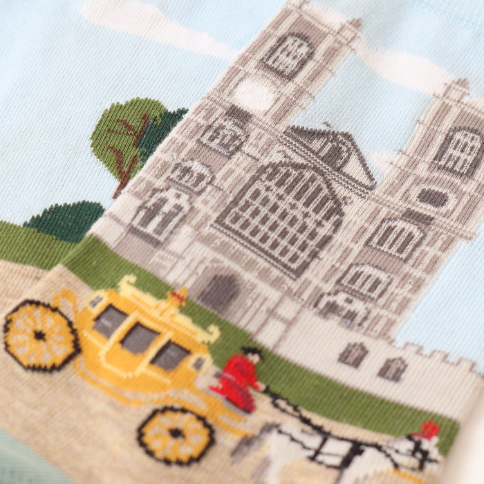 Women's Coronation Westminster Abbey Scene Cotton Socks - Corgi Socks