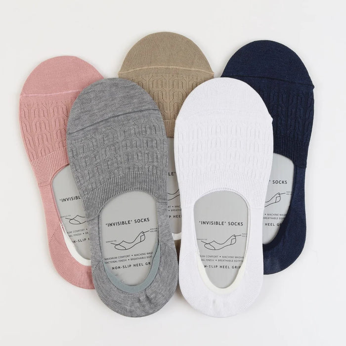 Women's Cable Mercerised Cotton Invisible Socks