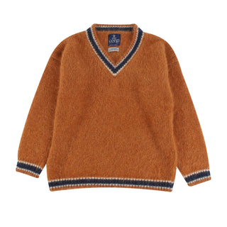 Men's V Neck Cricket Mohair Sweater