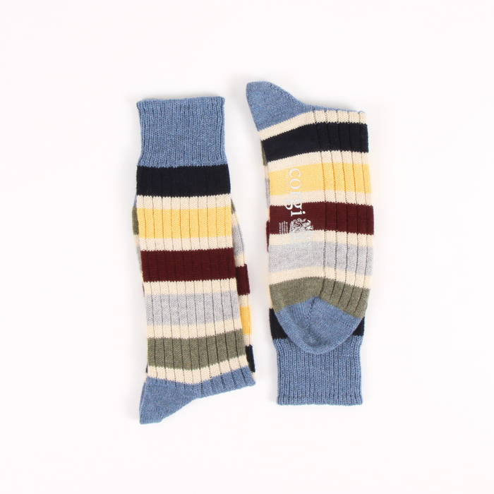 Men's Pantone Stripe Cashmere & Cotton Socks