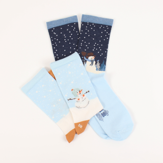 Women's 2-Pair Snowman Gift Box