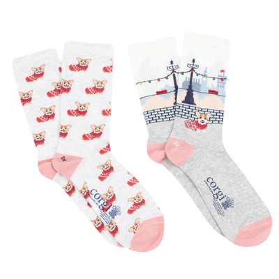 Corgi Christmas Sock Gift Box - Corgi Socks