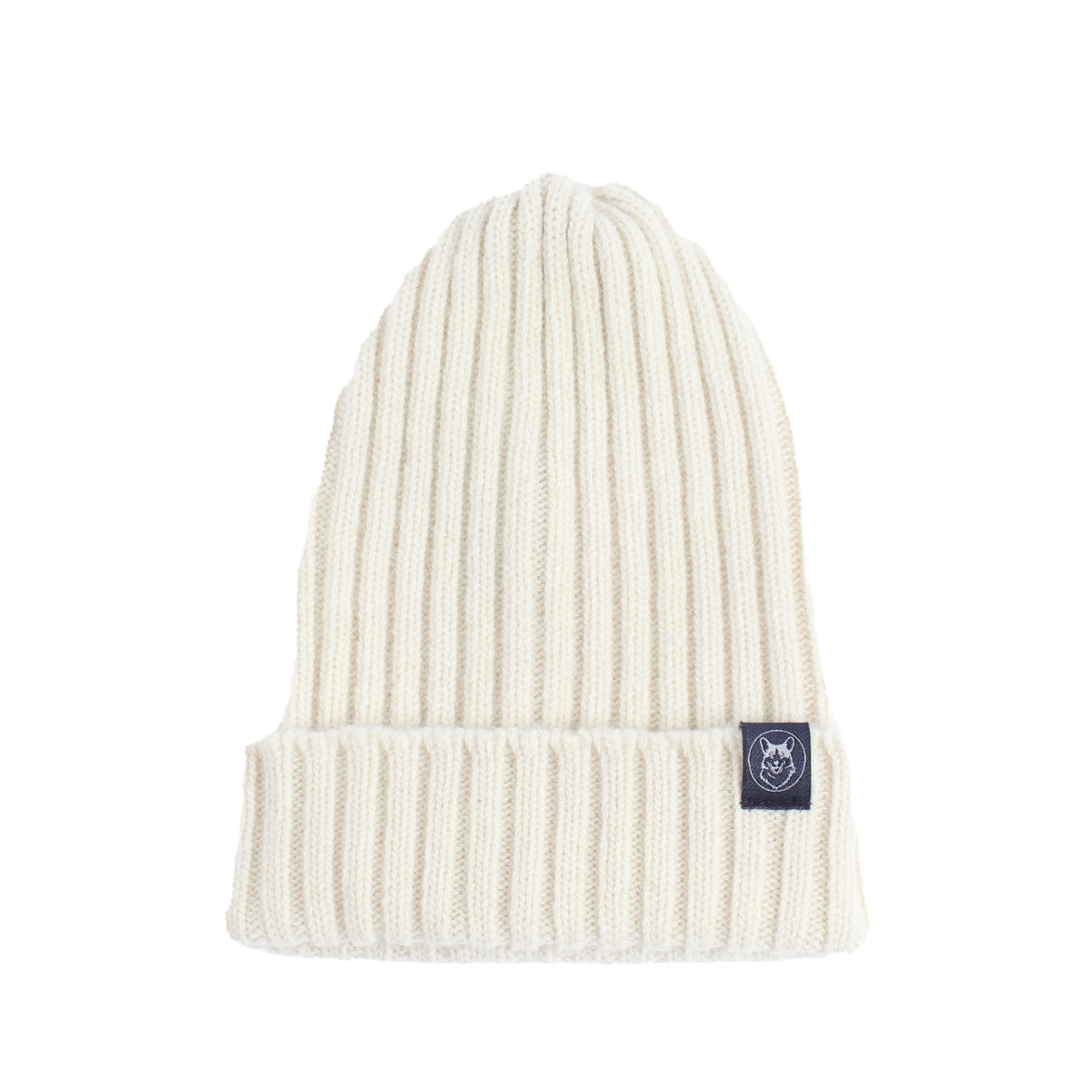 White men's Ribbed Wool Beanie