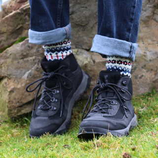 Men's Fair Isle Wool & Cotton Socks