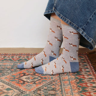 Women's Corgi Dog Cotton Socks