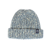 blue cashmere blend beanie on a white background