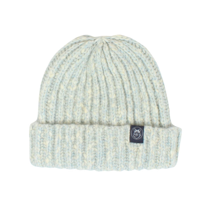 sky cashmere blend beanie on a white background