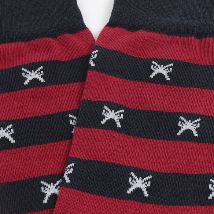 close up of patterned socks