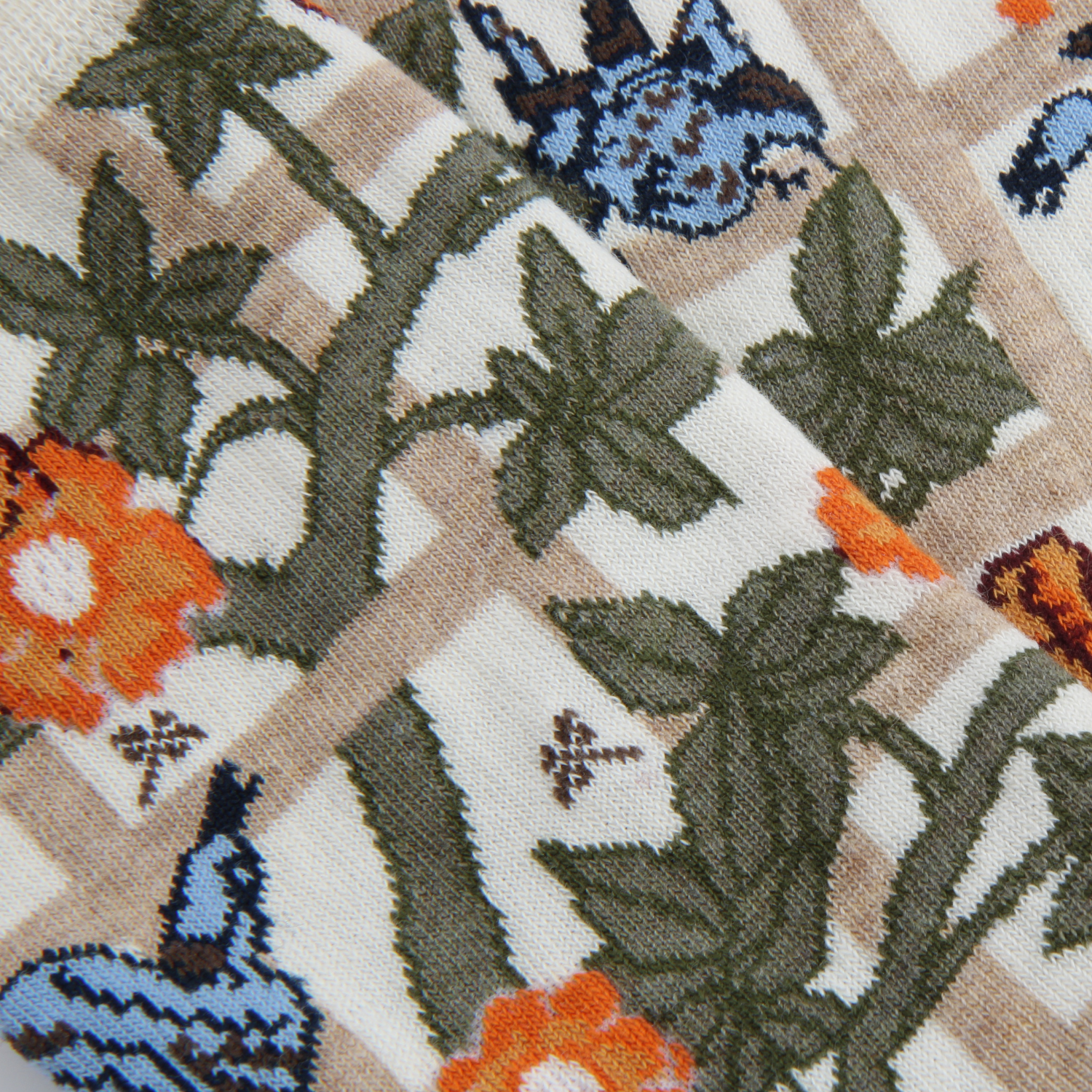 close up of knitted fabric
