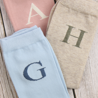 Women's 3-Pair Personalised Letter Socks