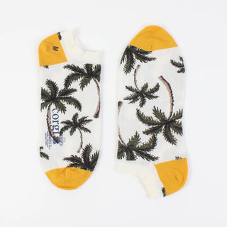 Men's Palm Tree Cotton Trainer Socks
