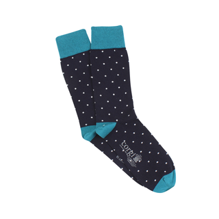 Men's Pin Dot Luxury Cotton & Cashmere Socks