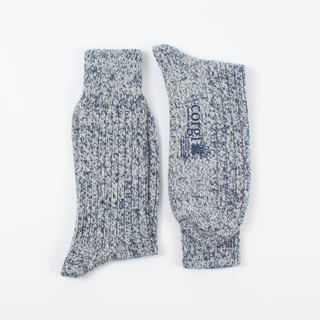 Men's Navy Marl Wool & Cotton Socks