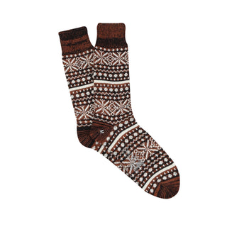 Men's Marled Fair Isle Wool & Cotton Sock