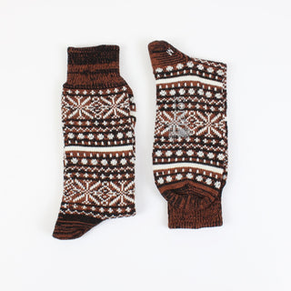 Men's Marled Fair Isle Wool & Cotton Sock