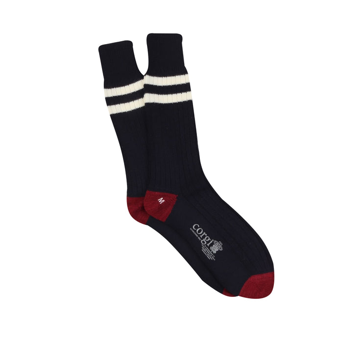 Men's Sport Stripe Wool & Cotton Socks