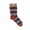 Men's 2 Col Stripe Wool & Cotton Socks