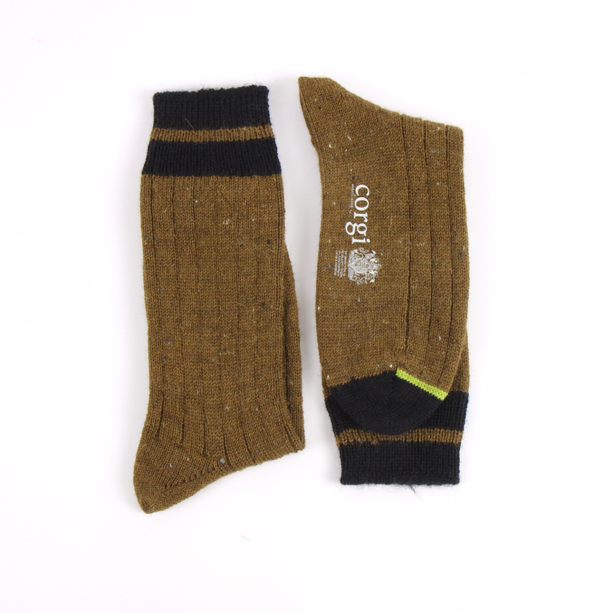 Men's Striped Cuff British Wool Socks