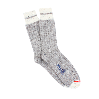 Men's Striped Cuff British Wool Socks