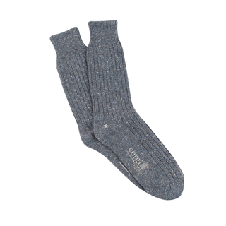 Men's Plain Rib Donegal Wool Socks